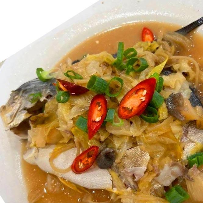 高麗菜酸蒸魚