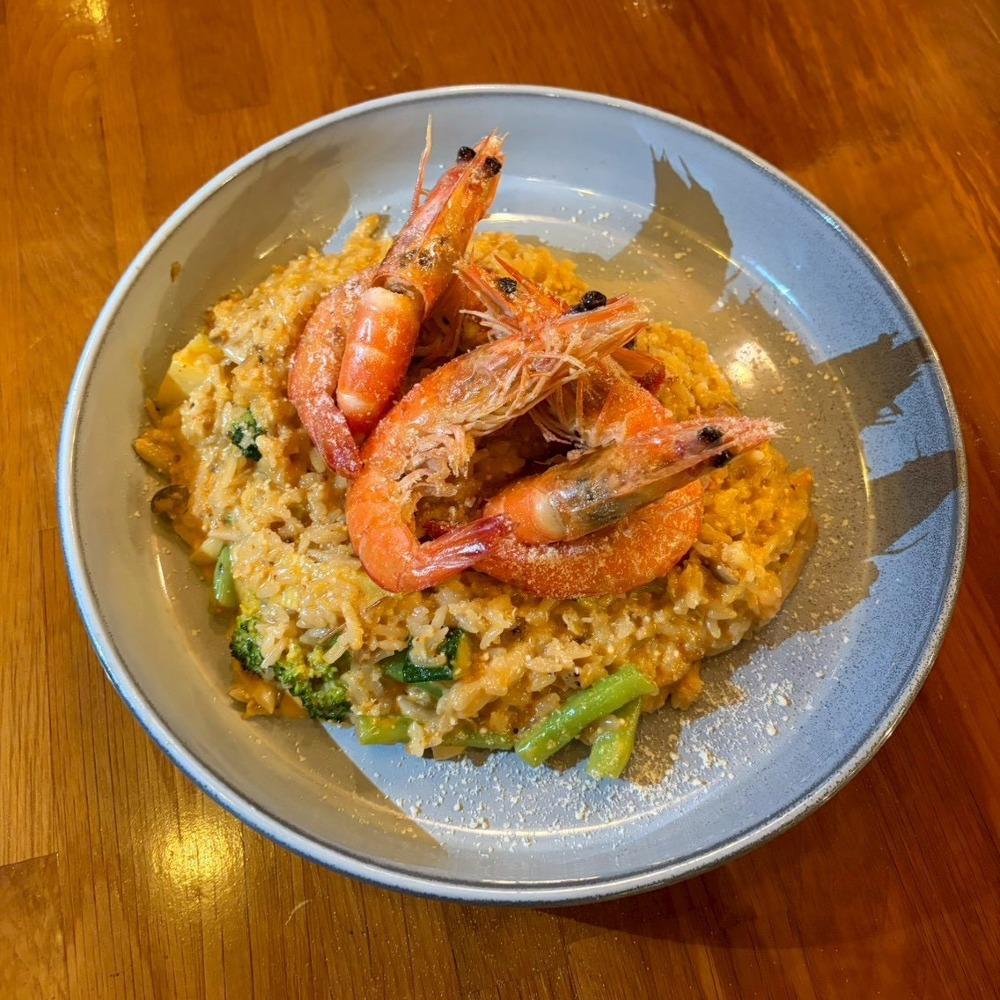 奶油辣蝦燉飯
