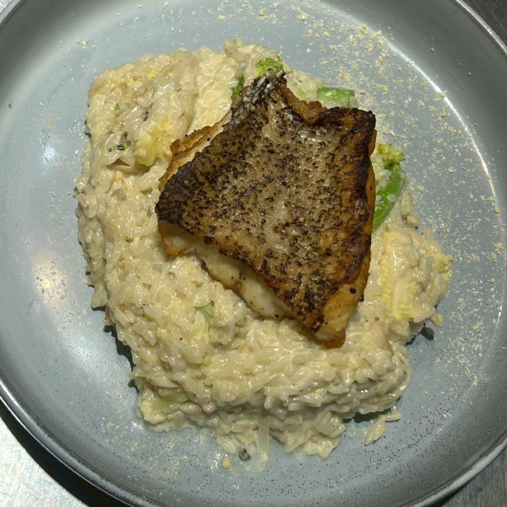  西式香煎龍虎斑燉飯