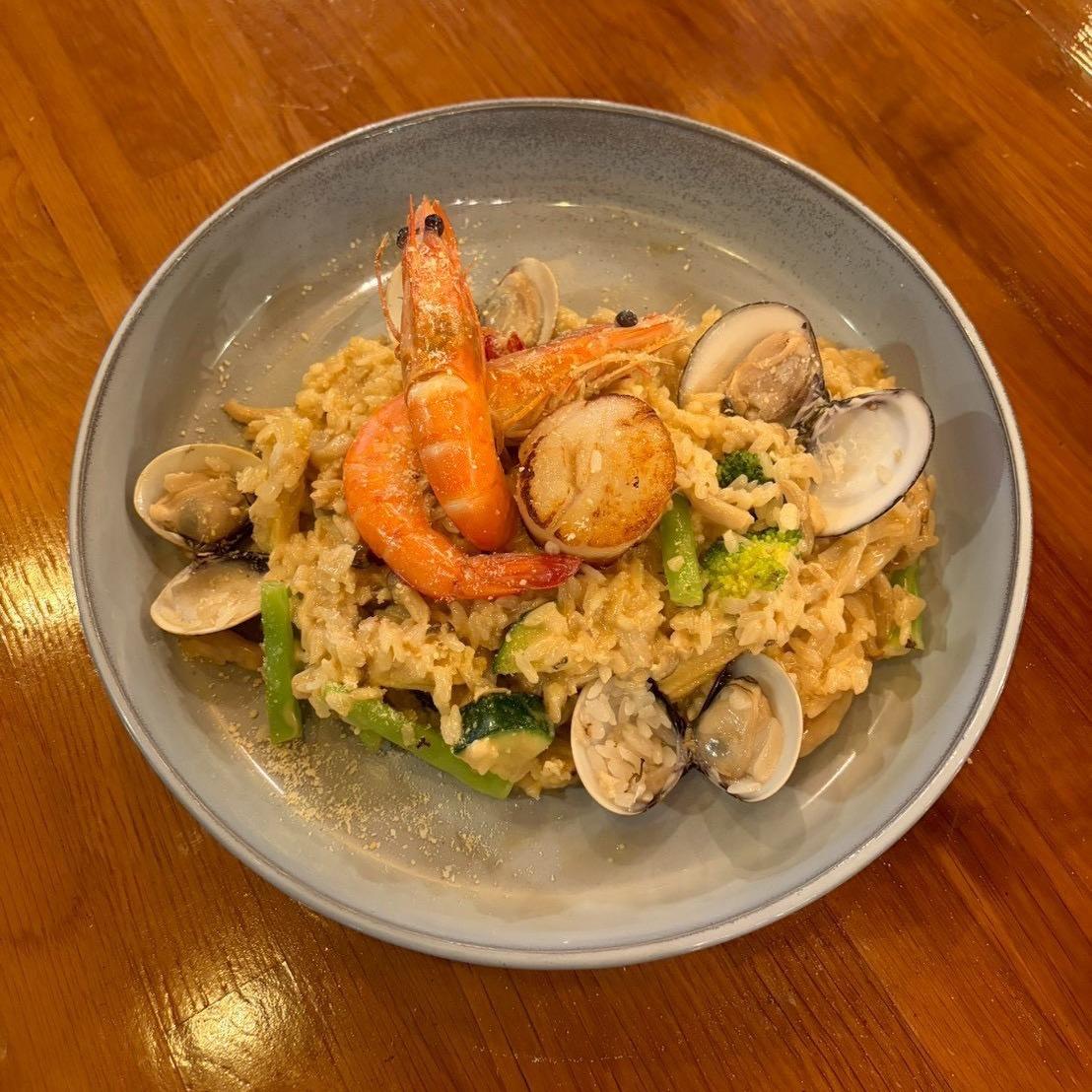 檸香干貝海鮮燉飯